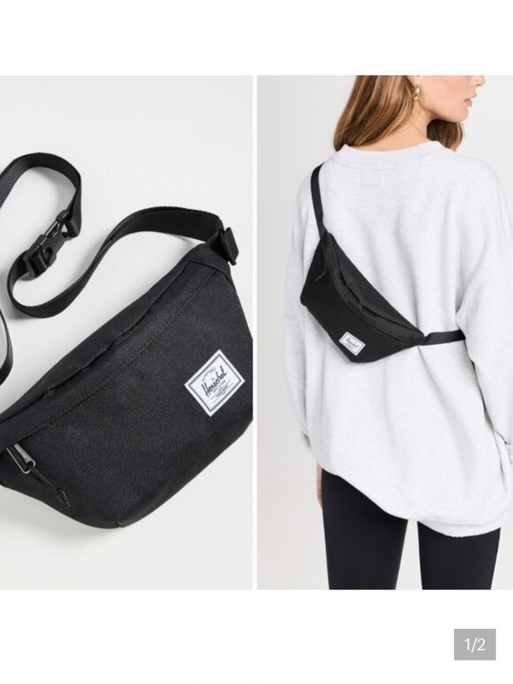Herschel Supply Company Black Crossbody Belt Bag